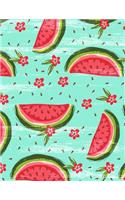 Watermelon Notebook Blank: Cute Watercolor Fruit Sketchbook Blank Paper Book Unlined Unruled Sheet Drawing Sketching Doodle Doodling Painting Journal Sticker Book For Kids Tee(18 Watermelon Notebook Blank)