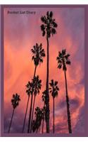 Bucket List Diary: Palm Trees Sunset Travel Destinations Planner Journal