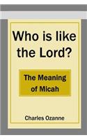 Who Is Like the Lord? the Meaning of Micah