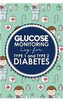 Glucose Monitoring Log for Type 1 and Type 2 Diabetes