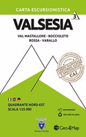 Valsesia North East Hiking Map 3: Val Mastallone, Boccioleto, Rossa, Varallo