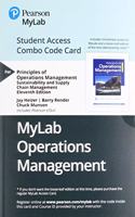 Mylab Operations Management with Pearson Etext -- Combo Access Card -- For Principles of Operations Management: Sustainability and Supply Chain Management