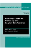 Bole-English-Hausa Dictionary and English-Bole Wordlist
