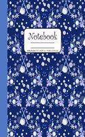 Notebook Wide Ruled 7.5 x 9.25 in / 19.05 x 23.5 cm: Composition Book, Blue Mermaid or Princess Scepter Cover with Bubble Dots, C757