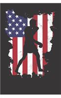 Notebook: Vintage 4th Of July USA Flag Boxing Club College Ruled 6x9 120 Pages