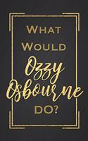 What Would Ozzy Osbourne Do?: Funny Sparkly Gold Leaf Effect Calligraphy Lettering Notebook, Blank Lined Journal Gift for an Ozzy Osbourne Music Fan