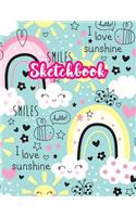 Sketchbook: Cute Drawing Note Pad and Sketch Book for Kids, Girls and Adult - Large 8.5 x 11 Matte Cover with White Interior (Perfect for Sketching, Coloring, W