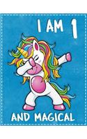 Unicorn Birthday: I am 1 & Magical Unicorn birthday one Years Old Draw and Write Journal for Kids Primary Kindergarteen Composition Notebook Draw and Write Journal fo