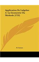 Application de Lalgebre a la Geometrie Ou Methode (1733)