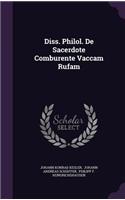 Diss. Philol. de Sacerdote Comburente Vaccam Rufam