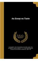 An Essay on Taste