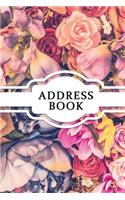 Address Book: Vintage Flower Small Address Book & Birthdays for Contact (6x9 Inches)