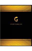 Court Clerk Log (Log Book, Journal - 125 pgs, 8.5 X 11 inches): Court Clerk Logbook (Black cover, X-Large)