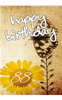 Happy Birthday 88: Keepsake Journal Notebook For Best Wishes, Messages & Doodling