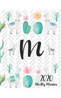 2020 Weekly Planner Monogram Letter M