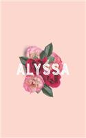 ALYSSA 2020 Weekly Monthly Planner Book, Planner 2020, Personalized 2020 Planner for ALYSSA A beautiful