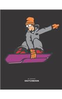 Sketchbook: ( snowboardSketch Book) Large sketchbook for drawing 8.5 x 11 inch (21.59 x 27.94 cm) 150 pages Large drawing notebook, snowboard sketchbook: Snowbo