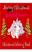 Girly Girl Unicorn Christmas Coloring Book
