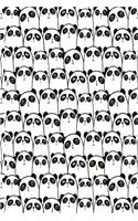 Notizbuch Ein Haufen süßer Pandas: Total niedliches Panda Notizbuch modernes und auffälliges Notizbuch kariert 120 karierte Seiten Din A5 perfekt als Notizheft, Tagebuch und Journal G