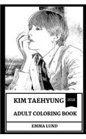 Kim Taehyung Adult Coloring Book: Bts MasterMind and Hot Singer, Beautiful Voice and Cute Pop Icon Inspired Adult Coloring Book