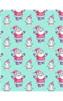 Santa and Snowman in Blue