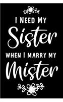 I Need My Sister When I Marry My Mister