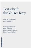 Festschrift Fur Volker Krey