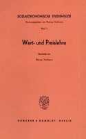 Sozialokonomische Studientexte: Band I: Wert- Und Preislehre