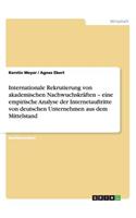 Internationale Rekrutierung von akademischen Nachwuchskräften - eine empirische Analyse der Internetauftritte von deutschen Unternehmen aus dem Mittelstand