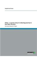 China - a success story in reducing poverty in less than 30 years