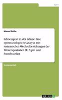 Schneesport in der Schule. Eine sportsoziologische Analyse von systemischen Wechselbeziehungen der Wintersportarten Ski Alpin und Snowboarden