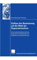 Einfluss Der Besteuerung Auf Die Wahl Der Organisationsform