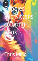 Puppies and Kittens coloring book