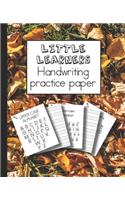 Little learners handwriting practice paper