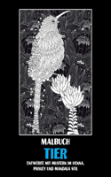 Tier - Malbuch - Entwürfe mit Mustern im Henna, Paisley und Mandala Stil