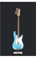 Bassist Notebook: Lined Notebook - Cool Bassist Gift For A Bass Player - 4 String Bass Cover