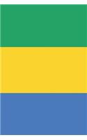 Gabon Flag Notebook - Gabonese Flag Book - Gabon Travel Journal: Medium College-Ruled Journey Diary, 110 page, Lined, 6x9 (15.2 x 22.9 cm)
