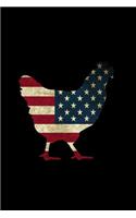 Chicken American flag: Notebook Journal Diary 110 Lined pages
