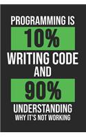 Programming Is 10% Writing Code And 90% Understanding Why It's Not Working