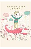 Dotted Grid Journal: Cute Scorpio Theme Cover