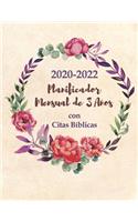2020-2022 Planificador Mensual de 3 Años con Citas Bíblicas
