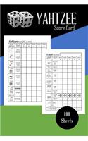 Yahtzee Score Card: Score Record sheets for dice game, Amazing Game Record Score Keeper Book