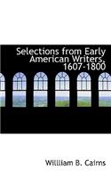 Selections from Early American Writers, 1607-1800