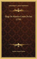 Eloge De Maurice Comte De Sax (1759)