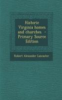 Historic Virginia Homes and Churches - Primary Source Edition