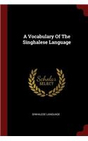 Vocabulary Of The Singhalese Language