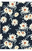 Daisy Dark Blue Floral Journal