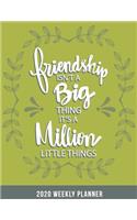 2020 Friendship Weekly Planner dated with to do notes