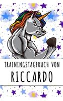 Trainingstagebuch von Riccardo: Personalisierter Tagesplaner für dein Fitness- und Krafttraining im Fitnessstudio oder Zuhause