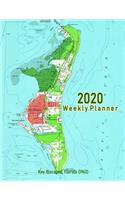 2020 Weekly Planner: Key Biscayne, Florida (1962): Vintage Topo Map Cover